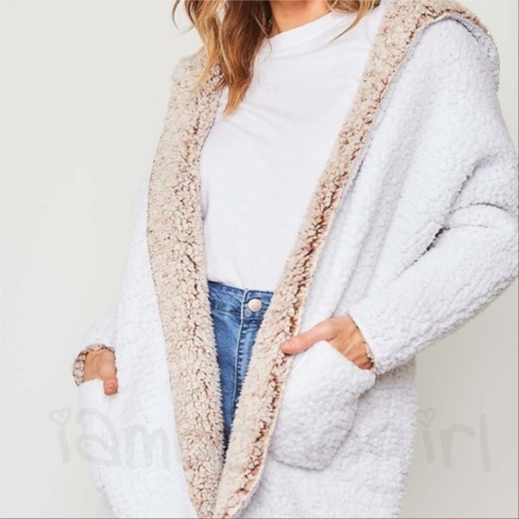 2 in 1 REVERSIBLE TEDDY COAT FAUX FUR JACKET - Picture 4 of 4